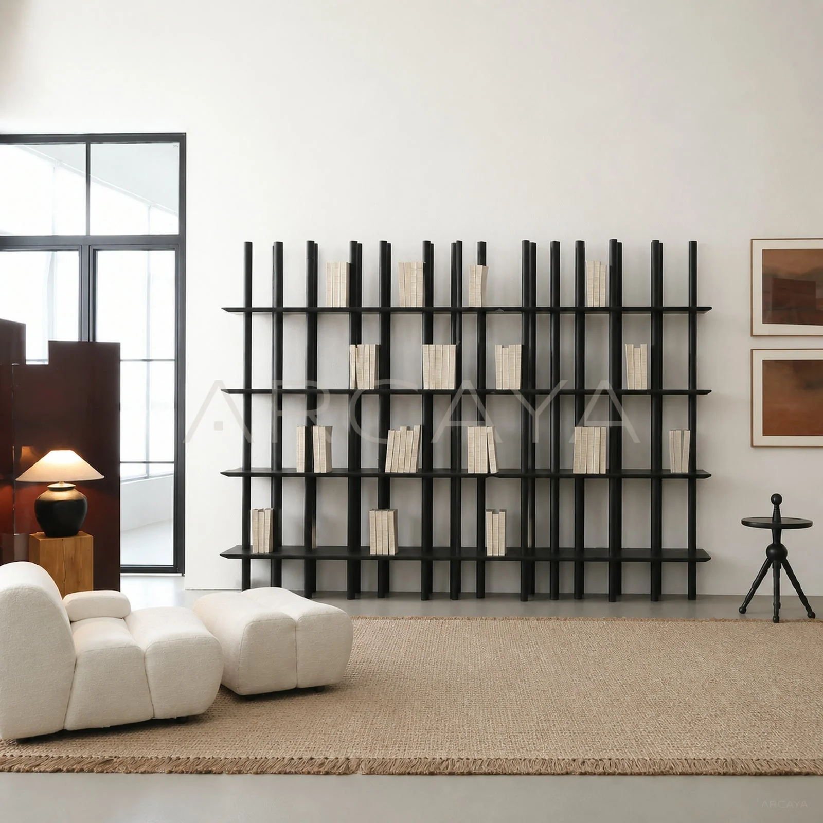 Aveline Sienna Bookcase - front view 01