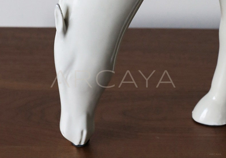 Vintage Art Ceramic Horse Ornament - scene