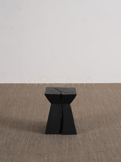 Enna Stone Side Table - front view 19