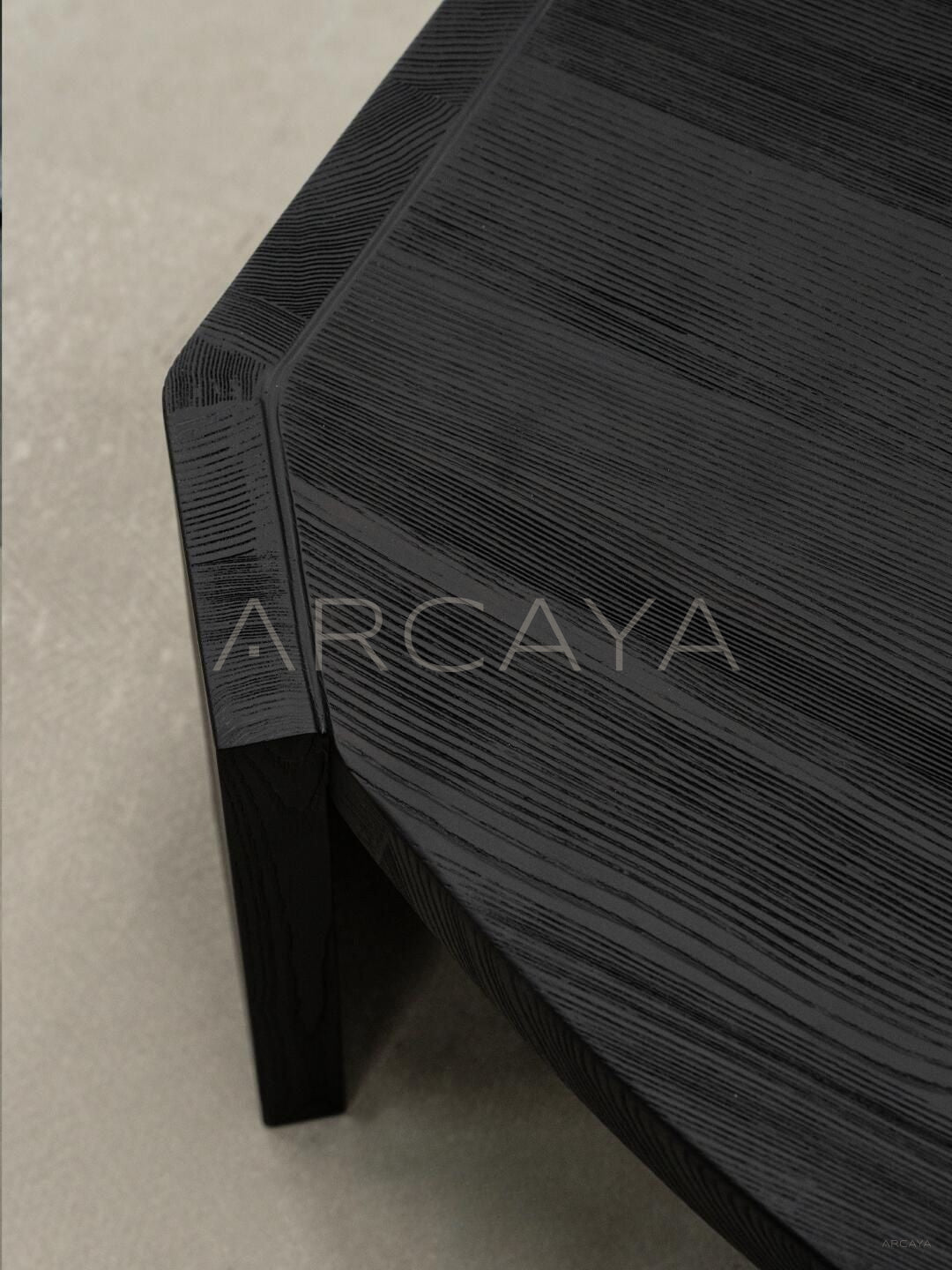 Jackfruit Wood Curved Coffee Table - detail
