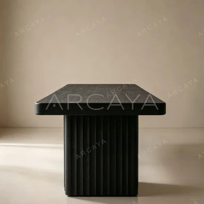 Zaccaria Fluted Ash Dining Table — view 01