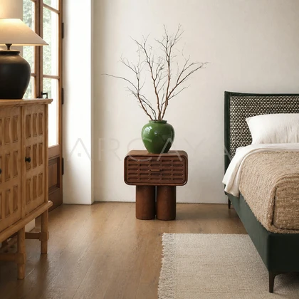 Cleo Cedar Nightstand - front view 01