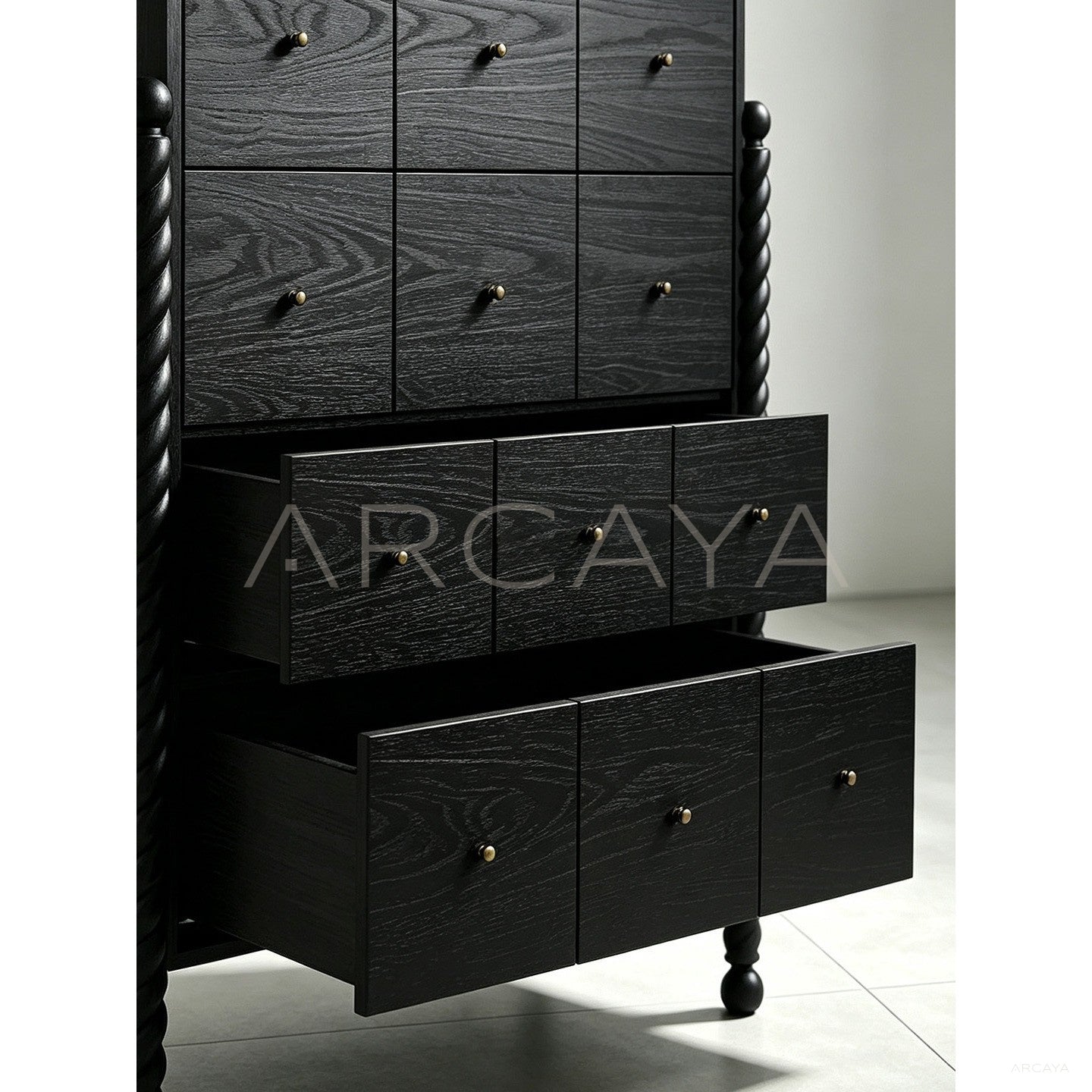 Hawser Oak Tall Dresser — Storage - scene