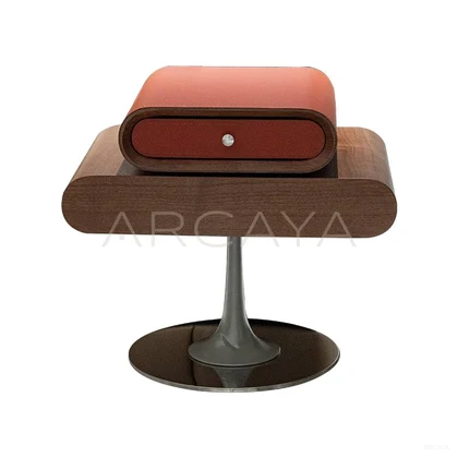 Orla Blanc Nightstand - product view on a white background 01