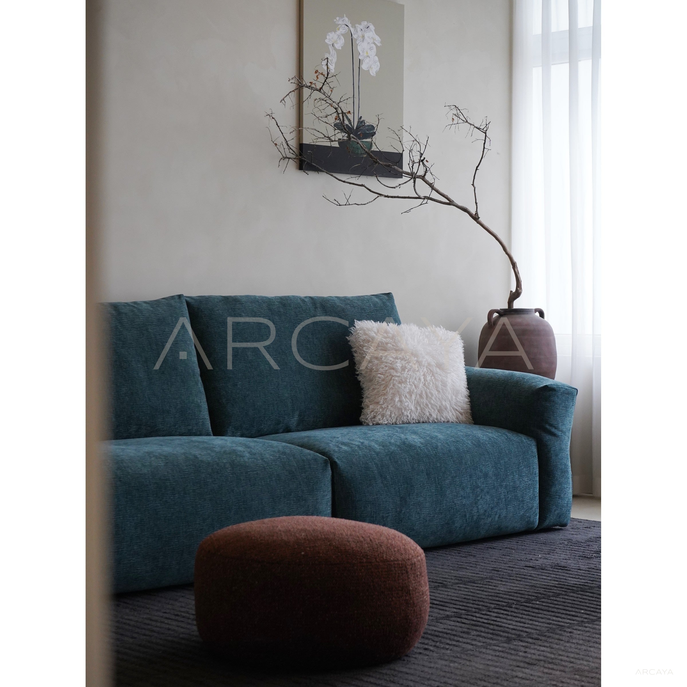 Dio Peacock Blue Zhiyu Sofa - scene
