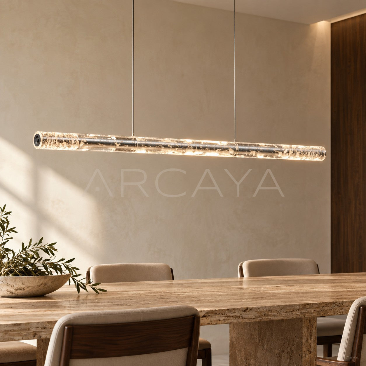 Linear Cloud Crystal Tube Pendant Light 80545