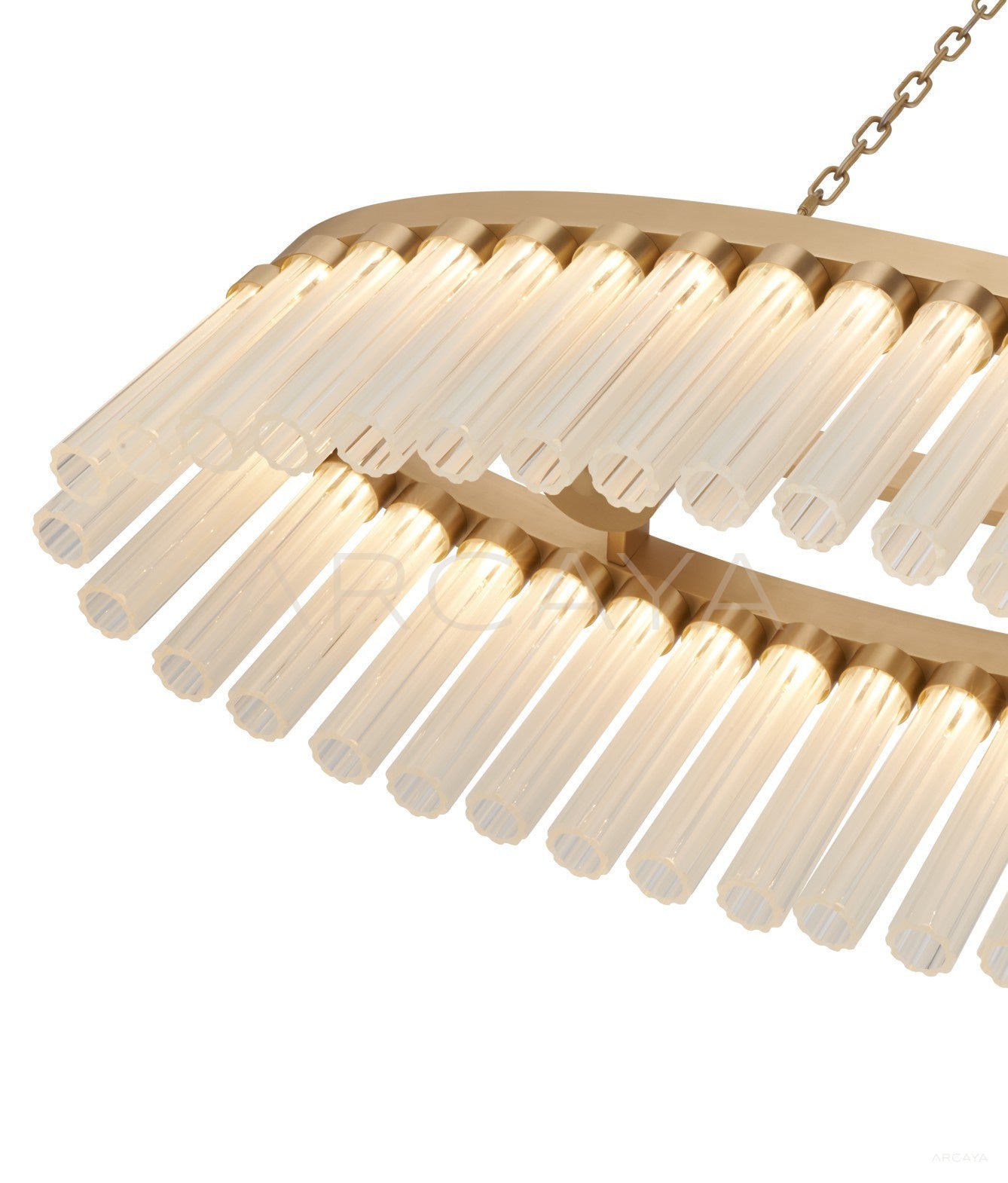 Gold Vertical Crystal Linear Pendant Light 3071 - scene