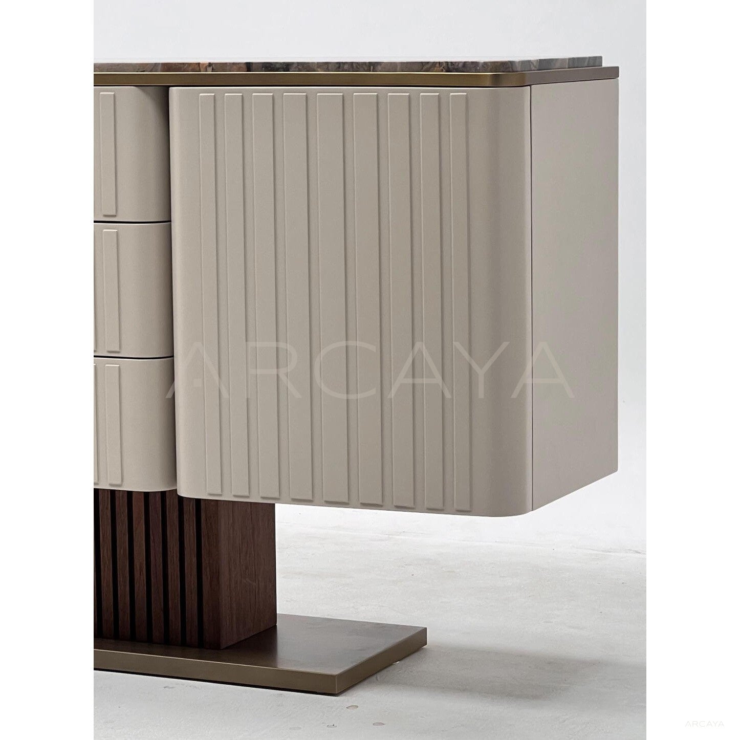 Italian Stone Vertical Stripe Sideboard - scene