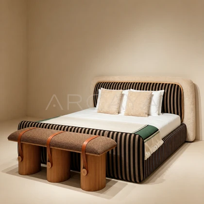 Fiera Birch Bed - front view 03
