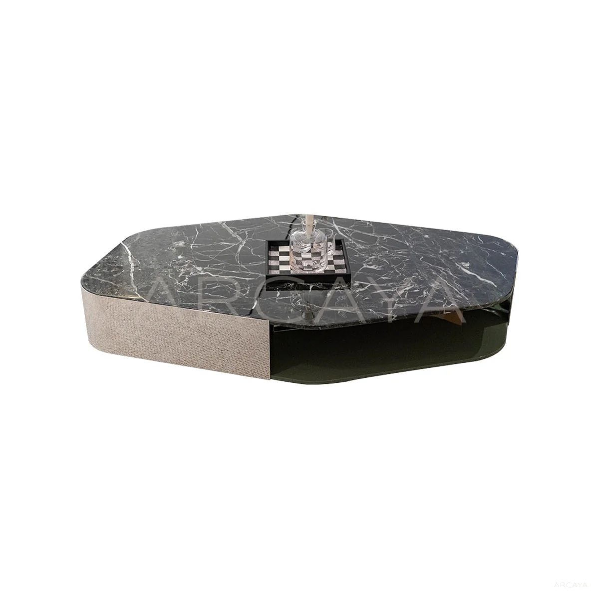Mira Blanc Coffee Table - product view on a white background 01