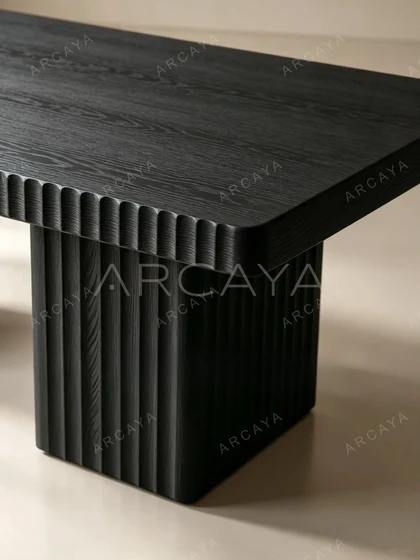 Zaccaria Fluted Ash Dining Table — view 07