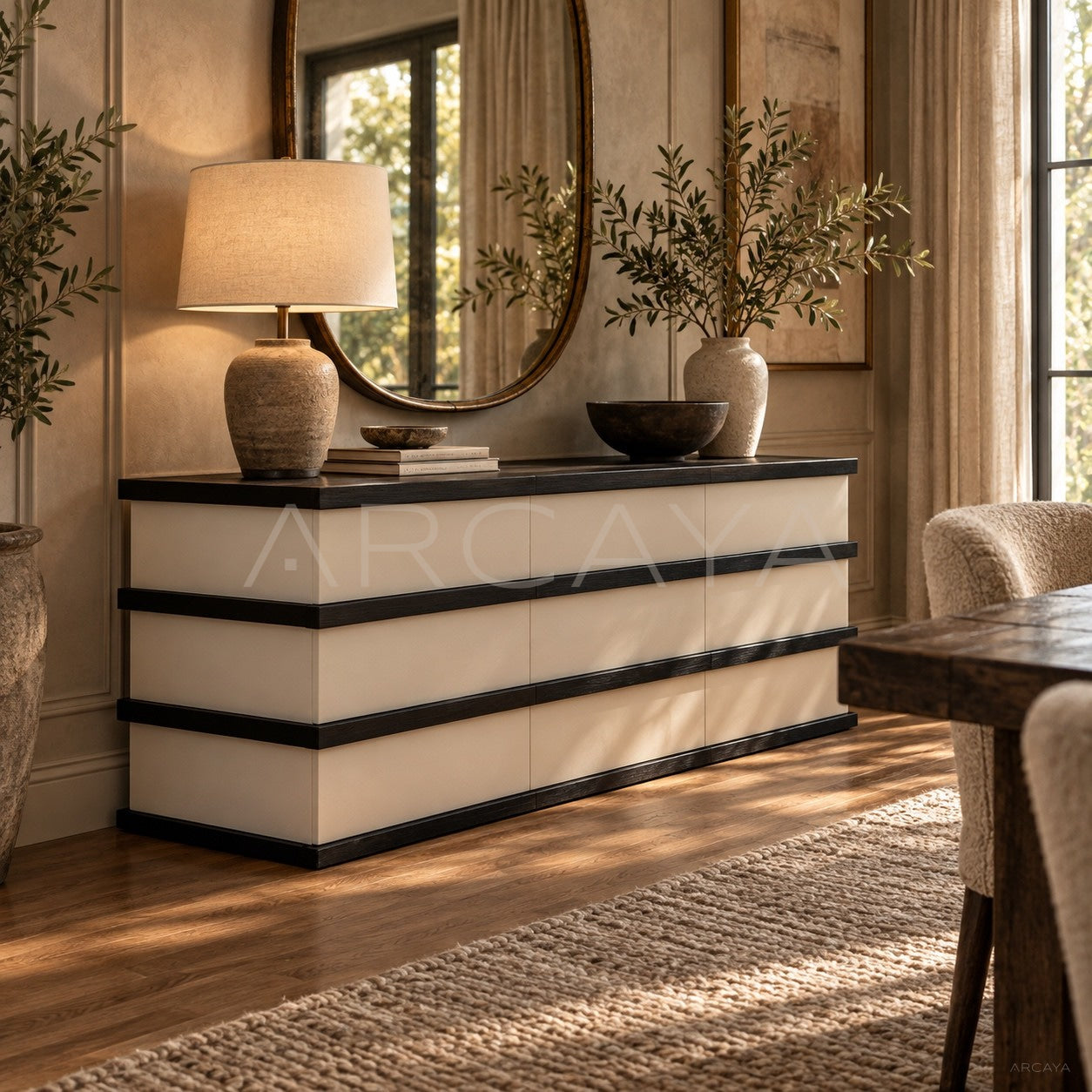 Black White Minimalist Sideboard