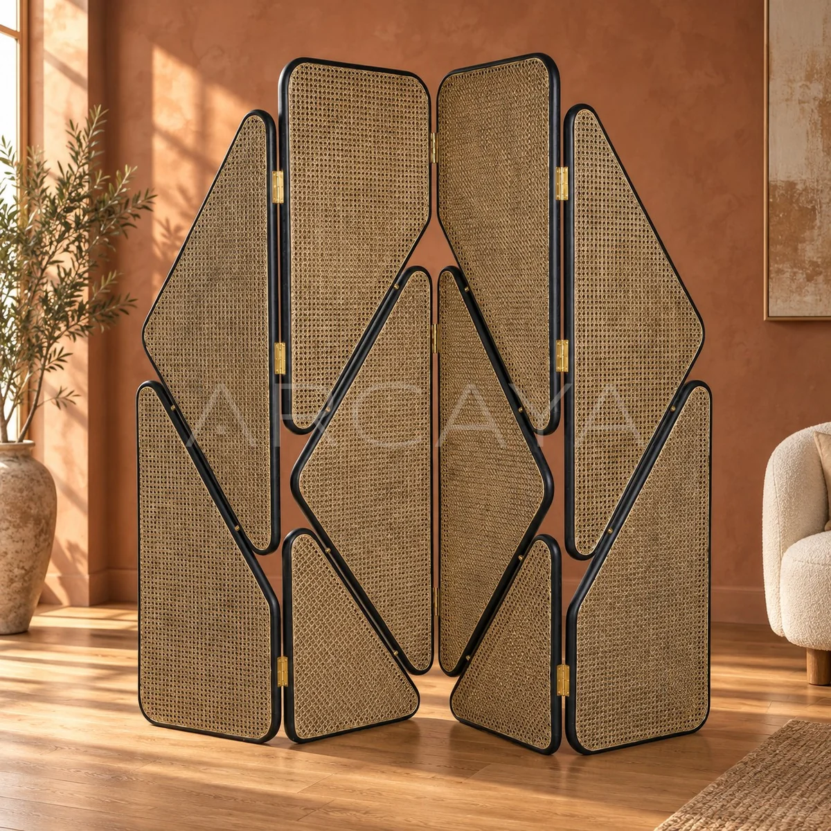 Geometric Structure Folding Screen