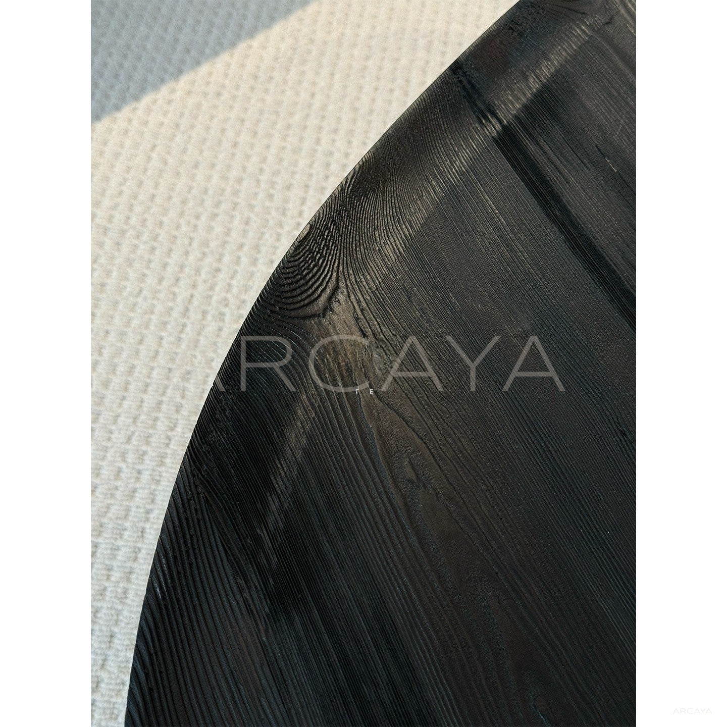Irregular Solid Wood Coffee Table - scene
