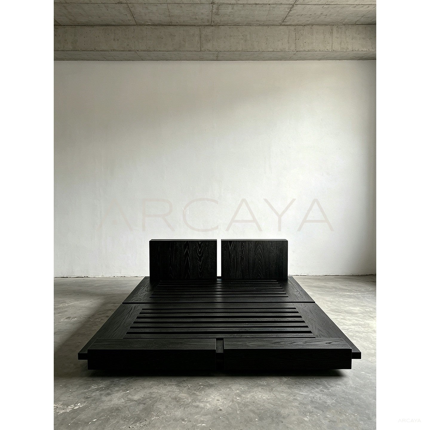 Somnus Minimalist Solid Wood Bed - scene