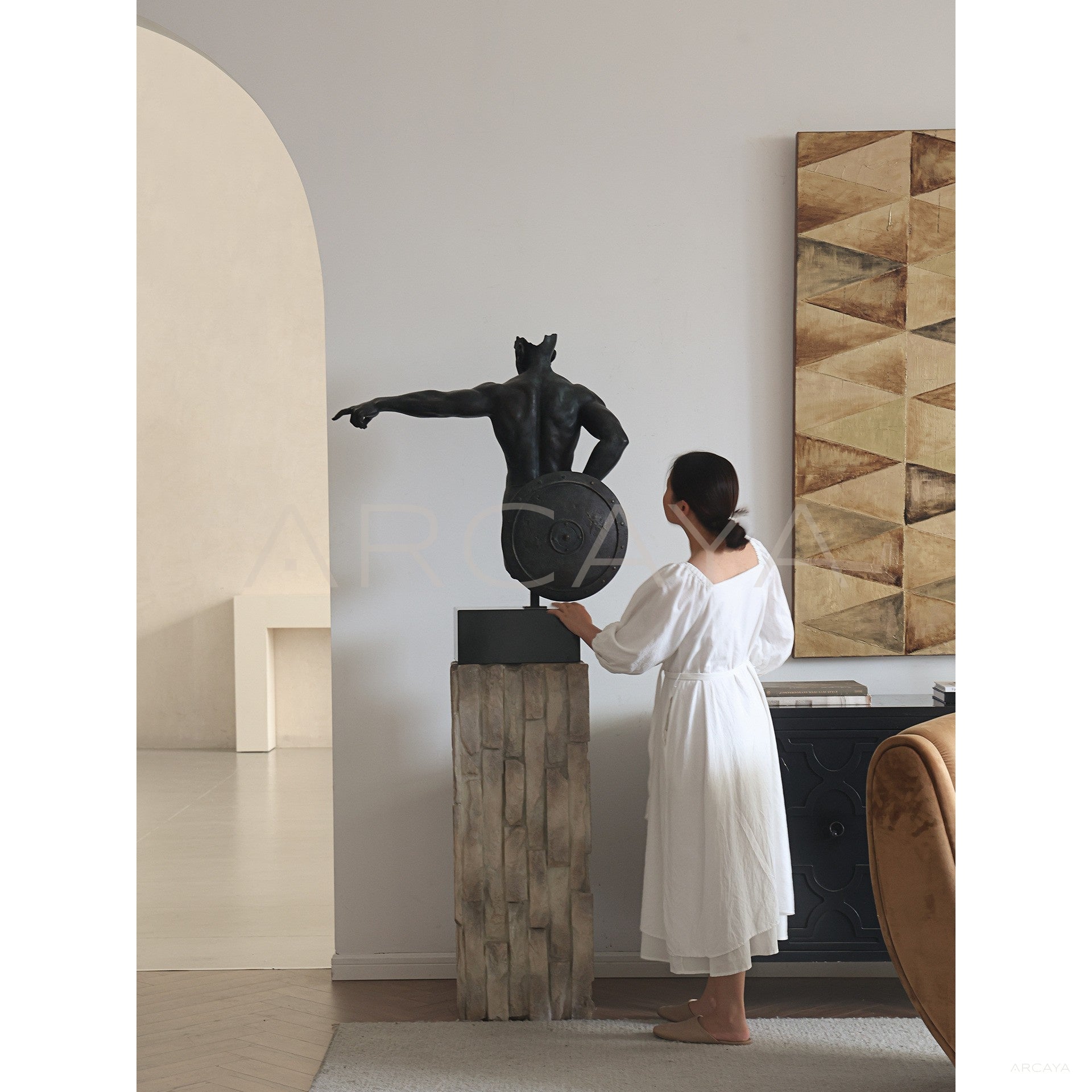 Fearless Warrior Sculpture - scene