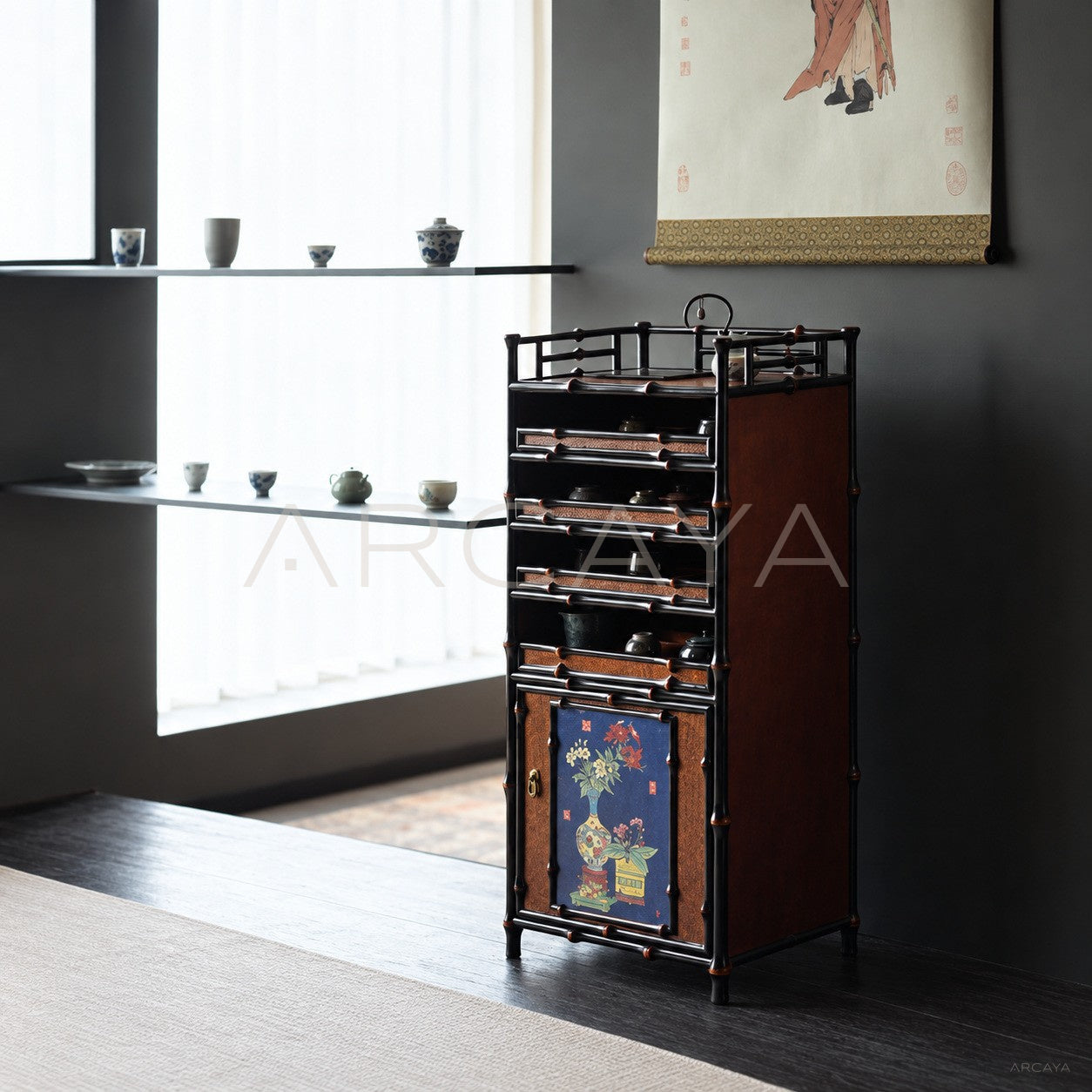 Qingyu Apothecary Cabinet Painted Doors