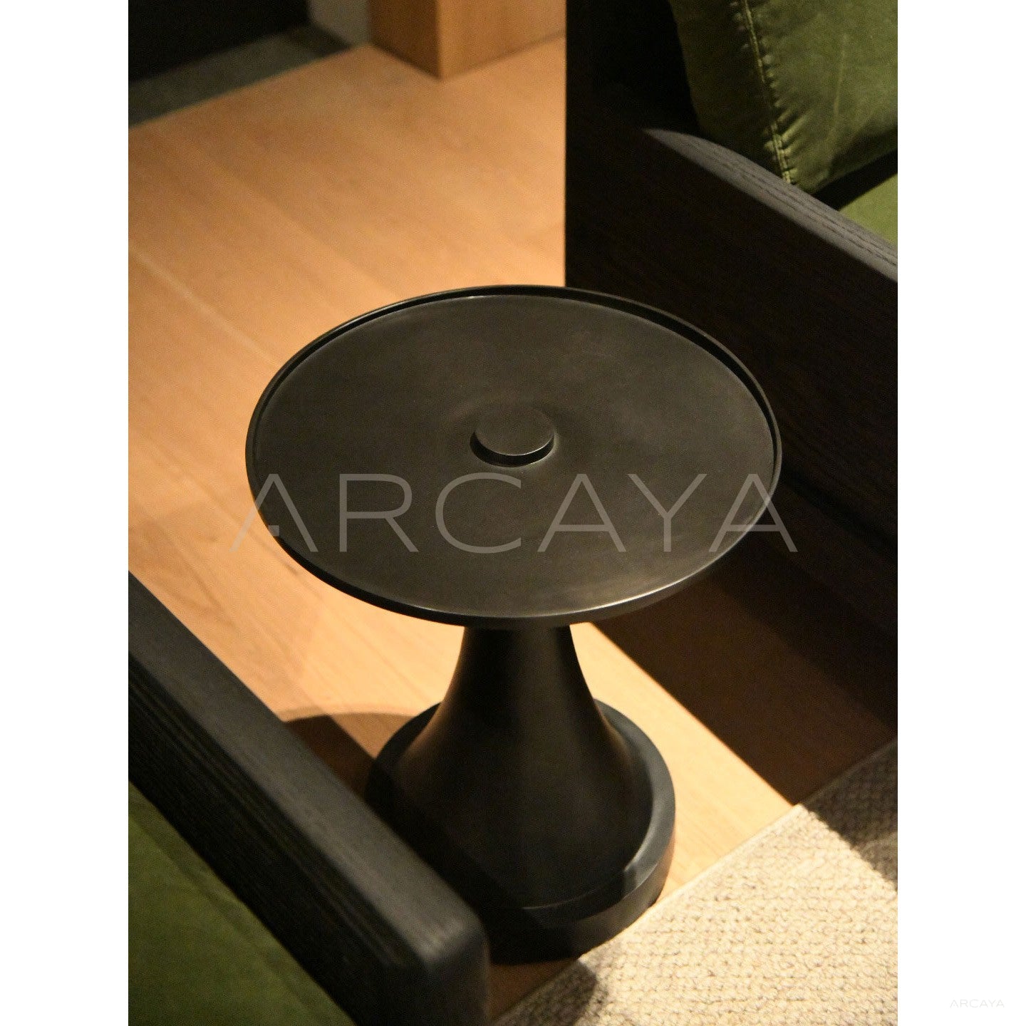 Forged Brass Small Side Table - scene