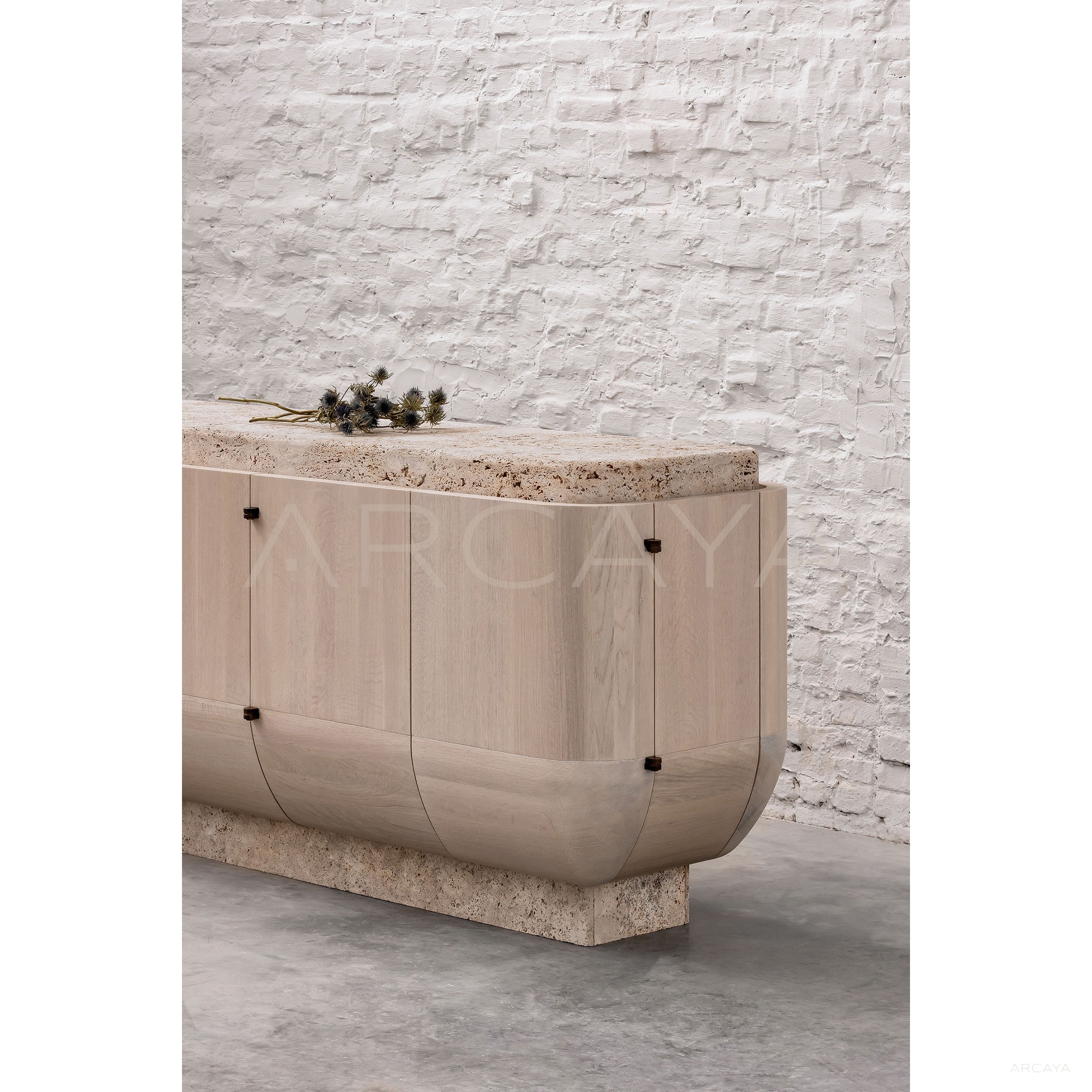 Aston Travertine Oak Sideboard - scene
