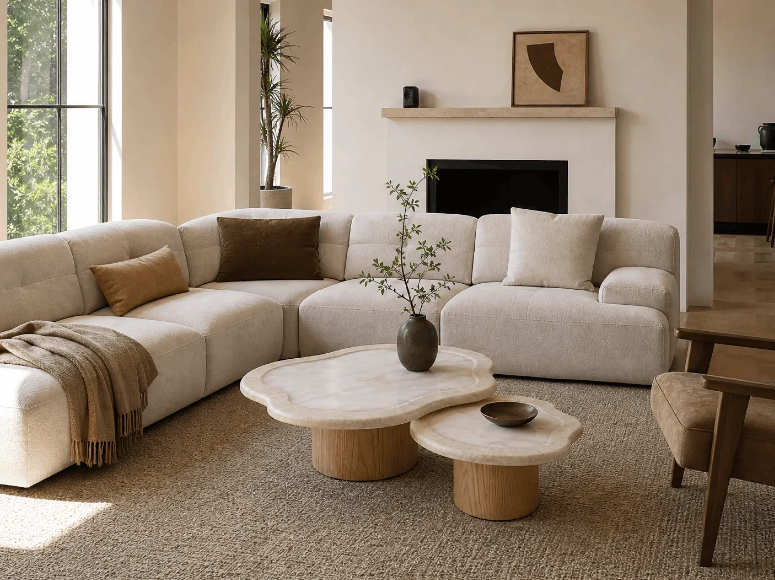Stone & Marble Tables in a styled room