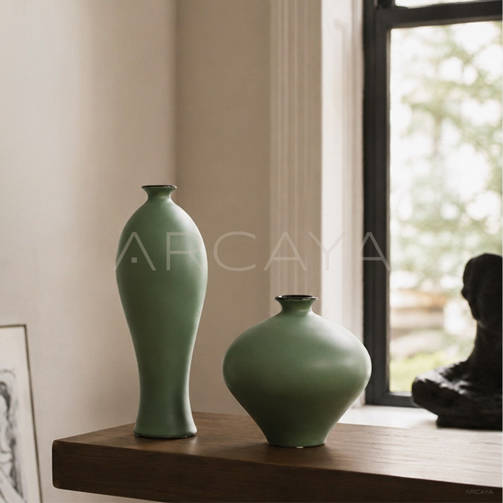 New Chinese Matte Celadon Ceramic Vase - main