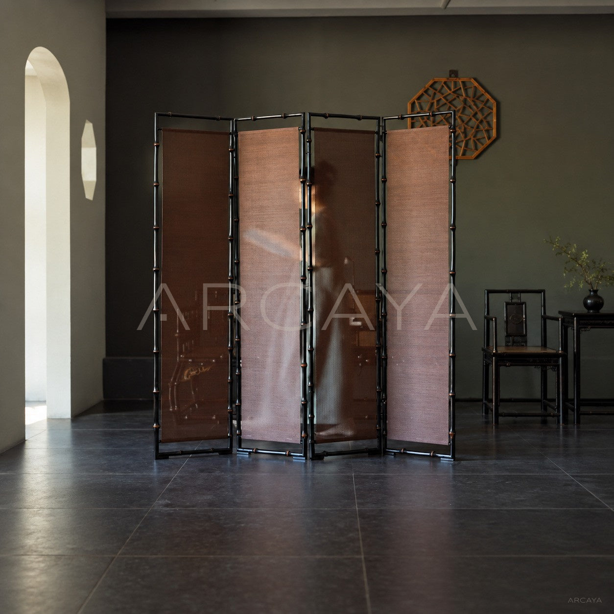 Mengxi Four Panel Folding Screen - main
