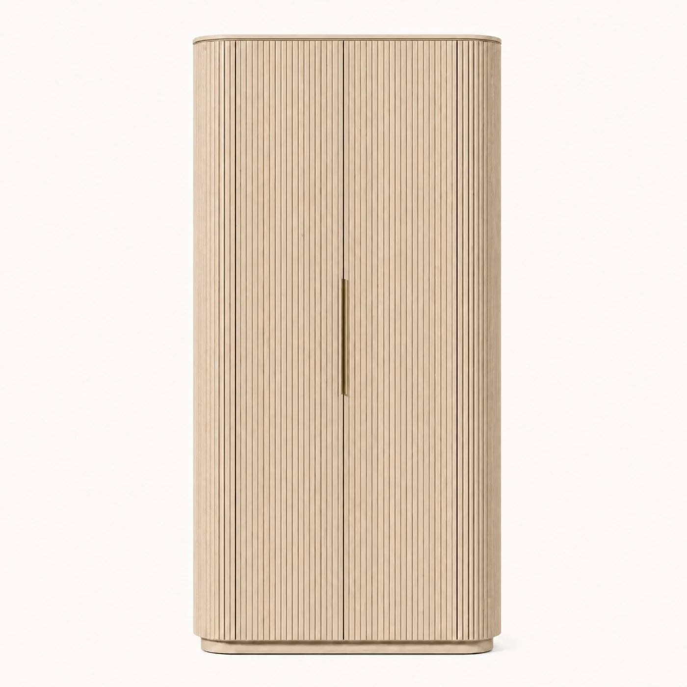 Weston Fluted Oak Glass Cabinet