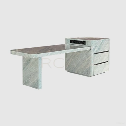 Nola Oak Dining Table - front view 04