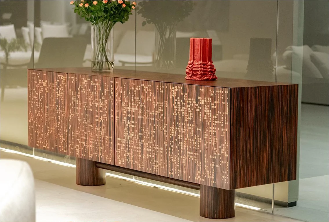 A00285 Cabinet in a finished interior.