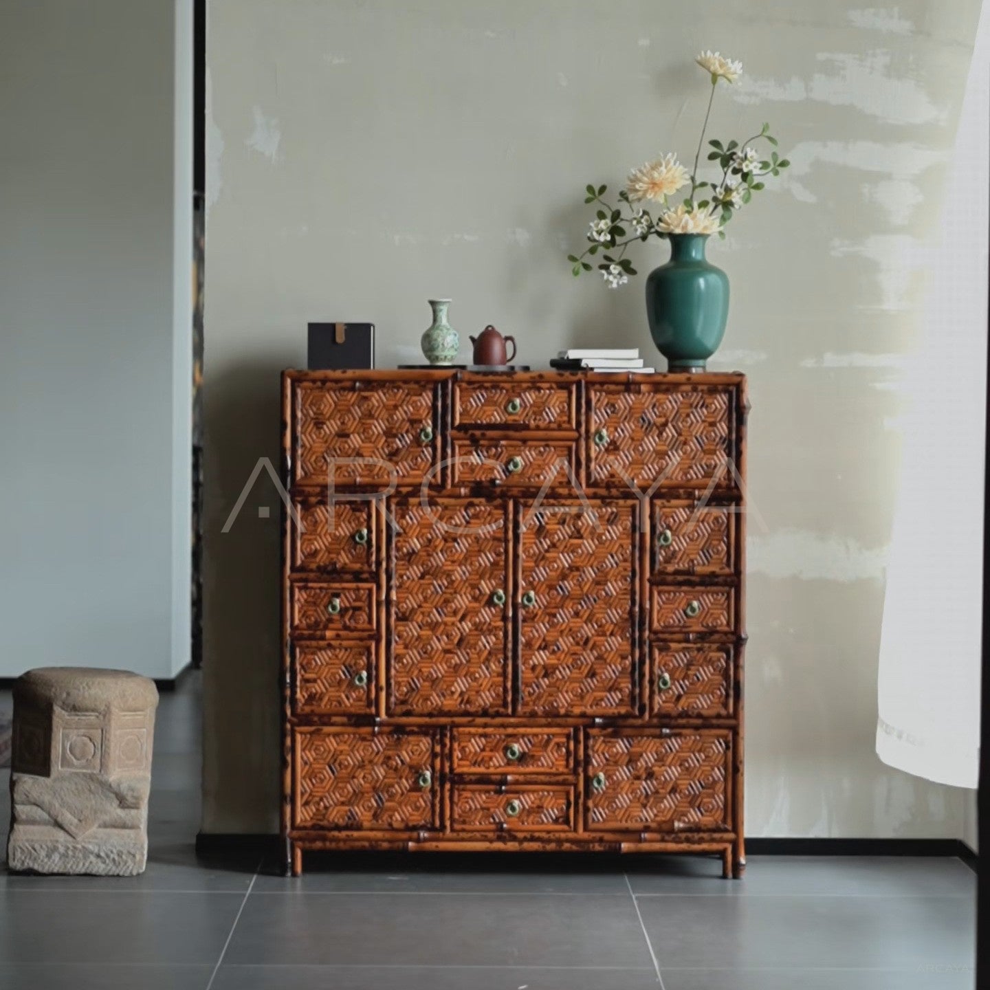 Marquetry Treasure Cabinet
