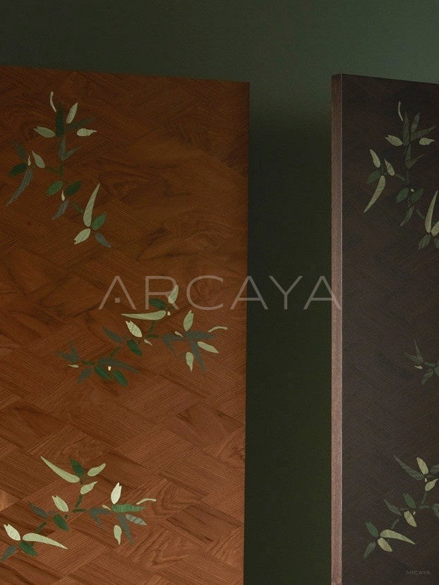 Fine Wood Inlay Folding Screen - scene