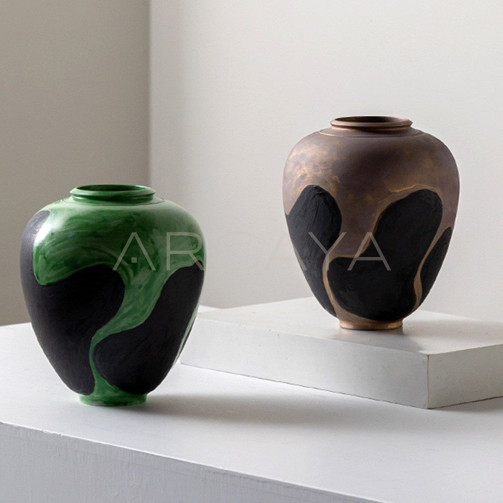 Hand Painted Blurred Ceramic Vase - main