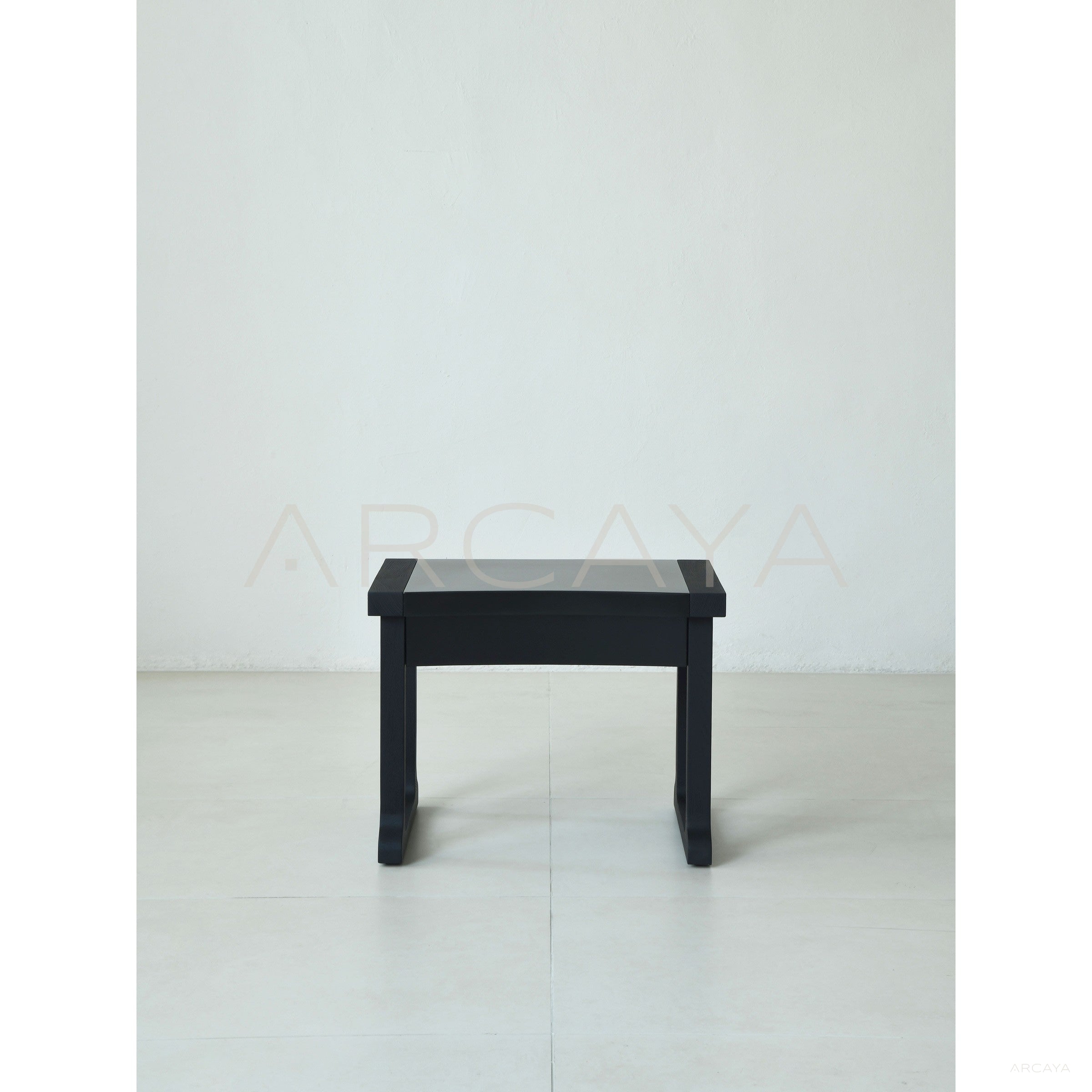 Old Money Oak Matte Black Brushed Nightstand - scene