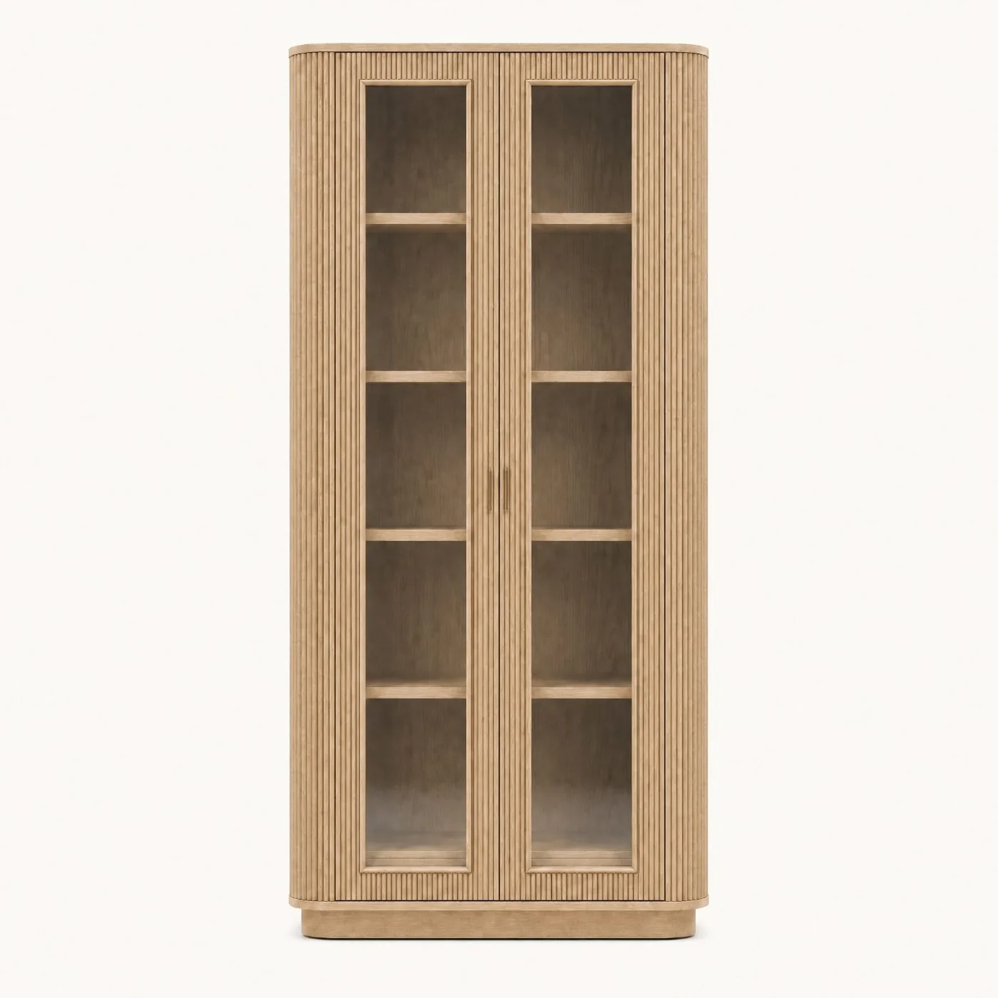Preston Fluted Oak Storage Cabinet