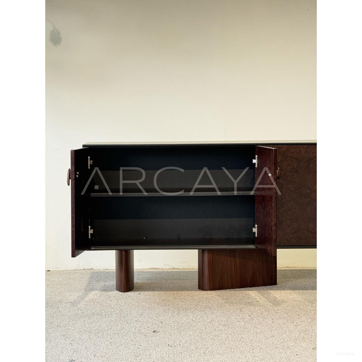 Mid Century Vintage Wood Entryway Cabinet - scene