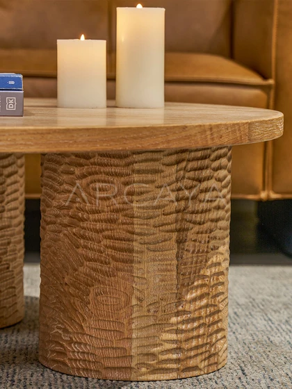 Riva Elm Coffee Table - front view 08