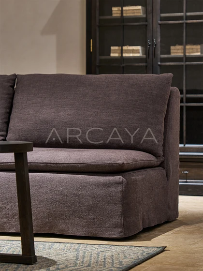 Riva Pearl Straight Sofa - front view 08