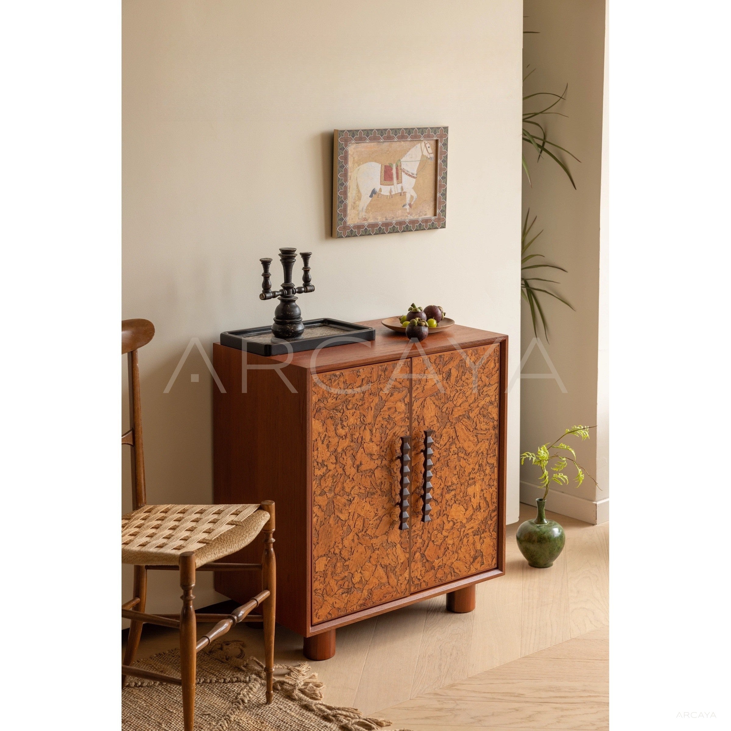 Mid Century Amber Cabinet - scene