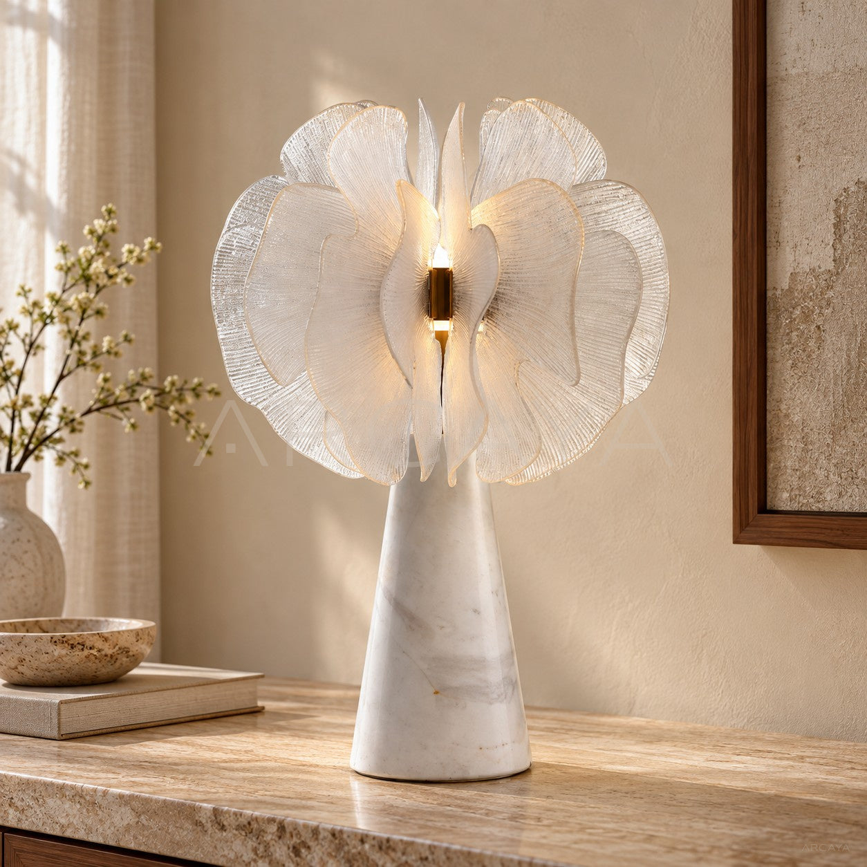 Ginkgo Flower Leaf Table Lamp 80621
