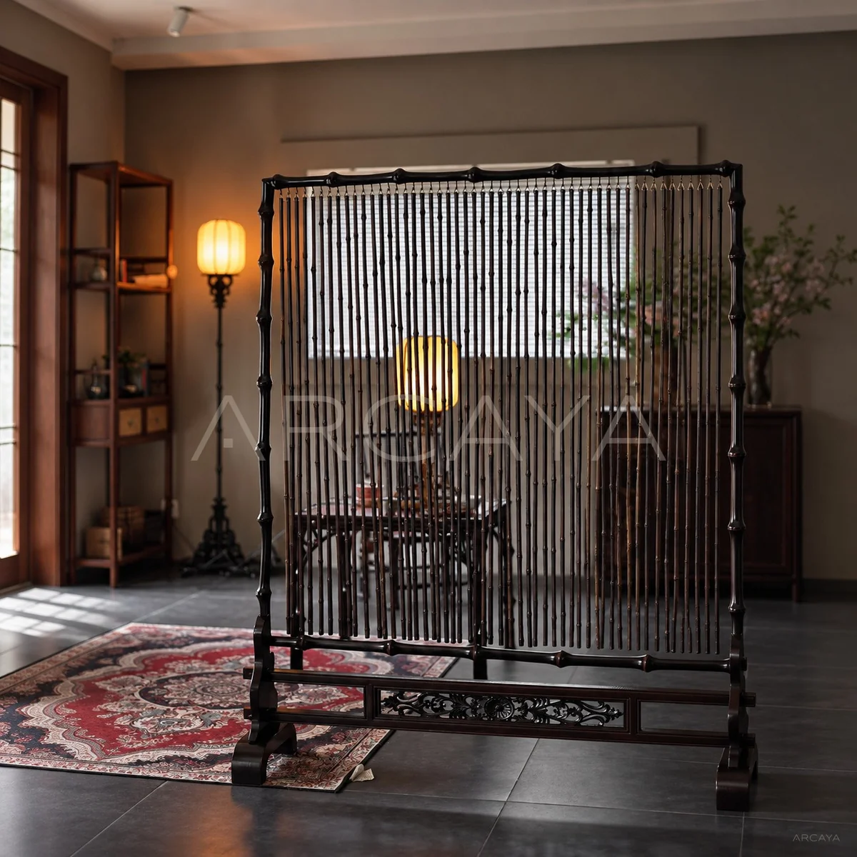 Bamboo Tube Wind Chime Table Screen