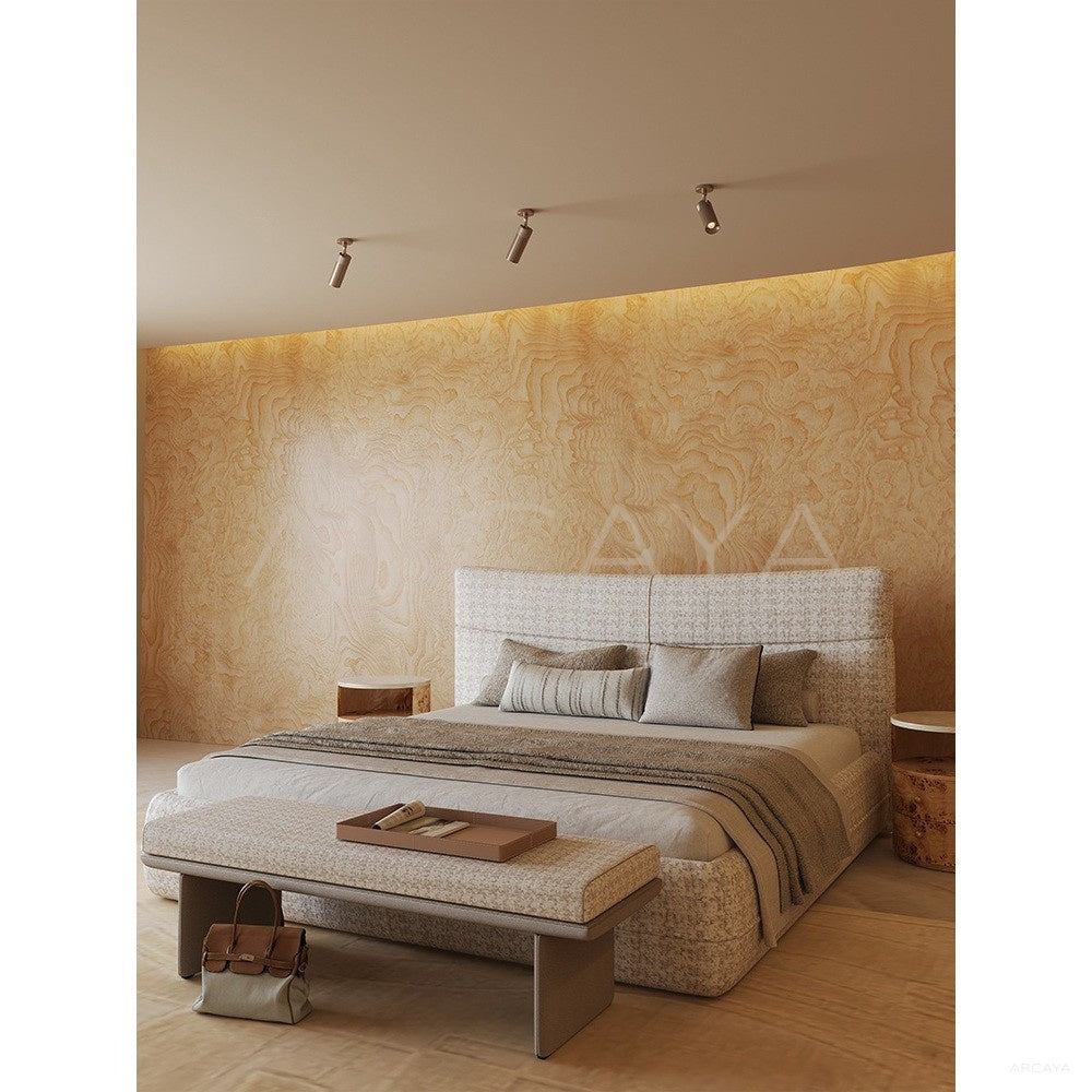Plaid Cotton Linen Bed - scene