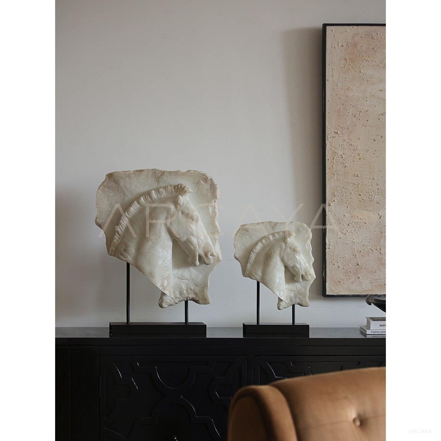 Greek Relief War Horse Fragment — Decorative Objects