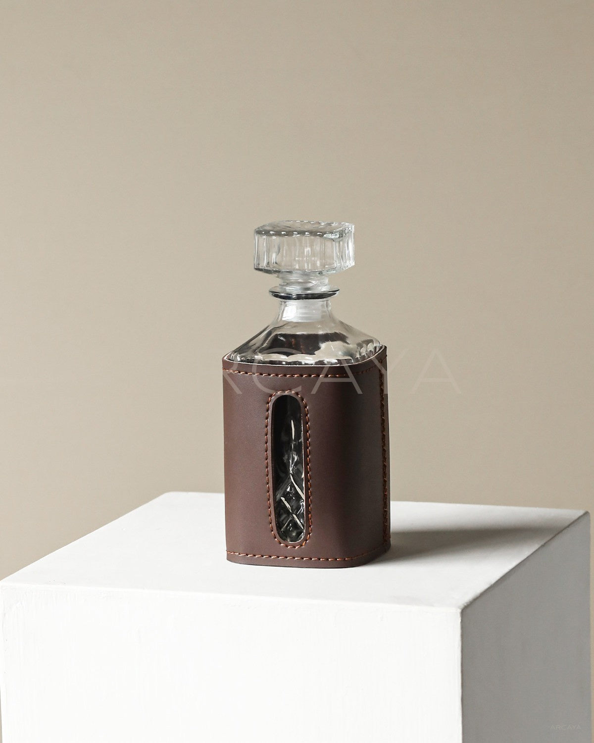 Leather Stainless Steel Ice Bucket - scene