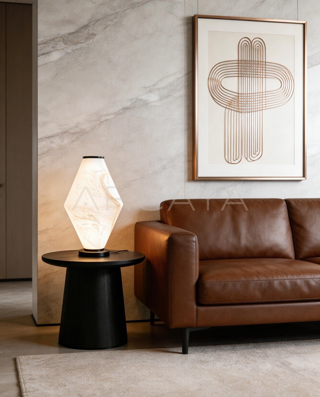 Stone Texture Diamond Table Lamp 96367 - scene