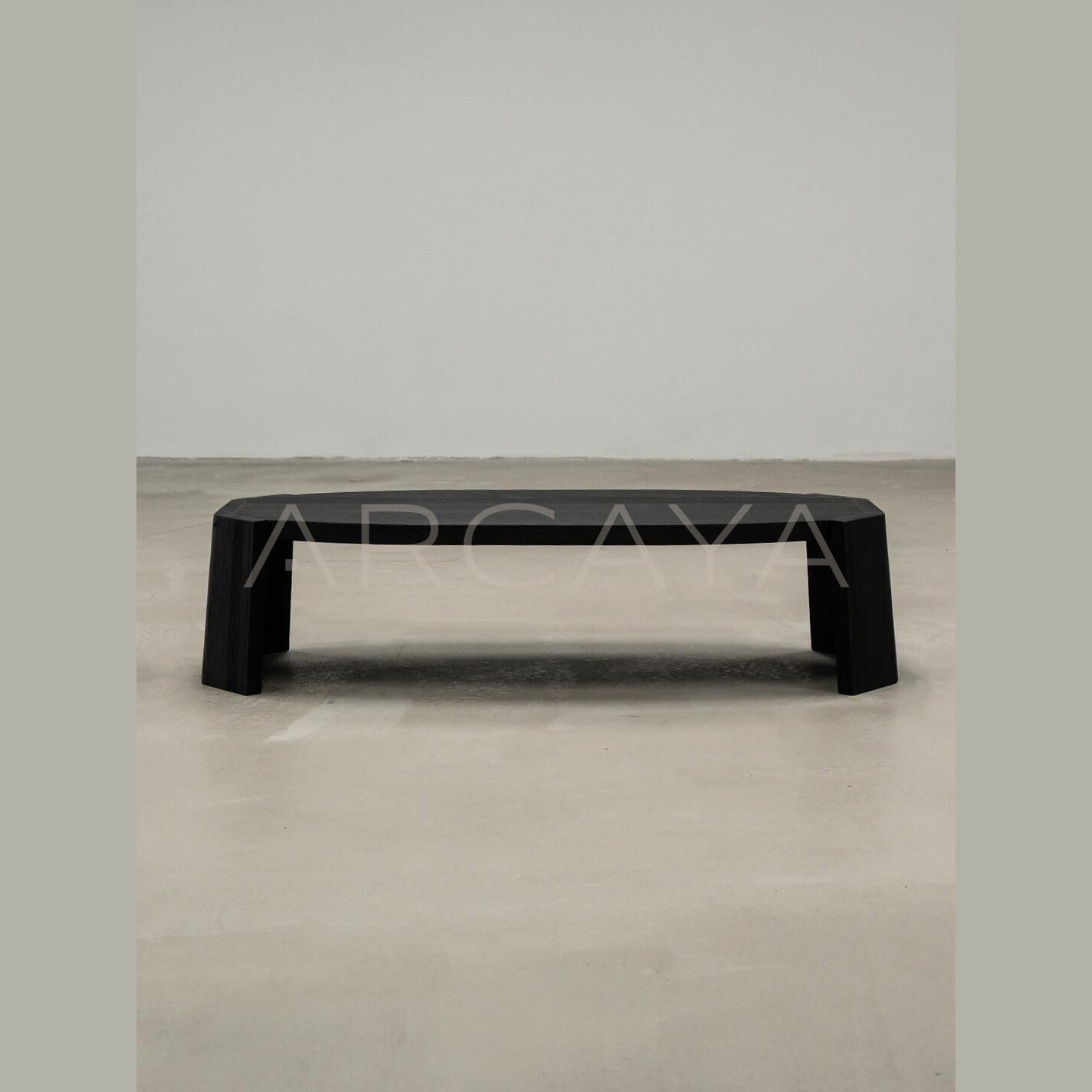 Jackfruit Wood Curved Coffee Table - scene