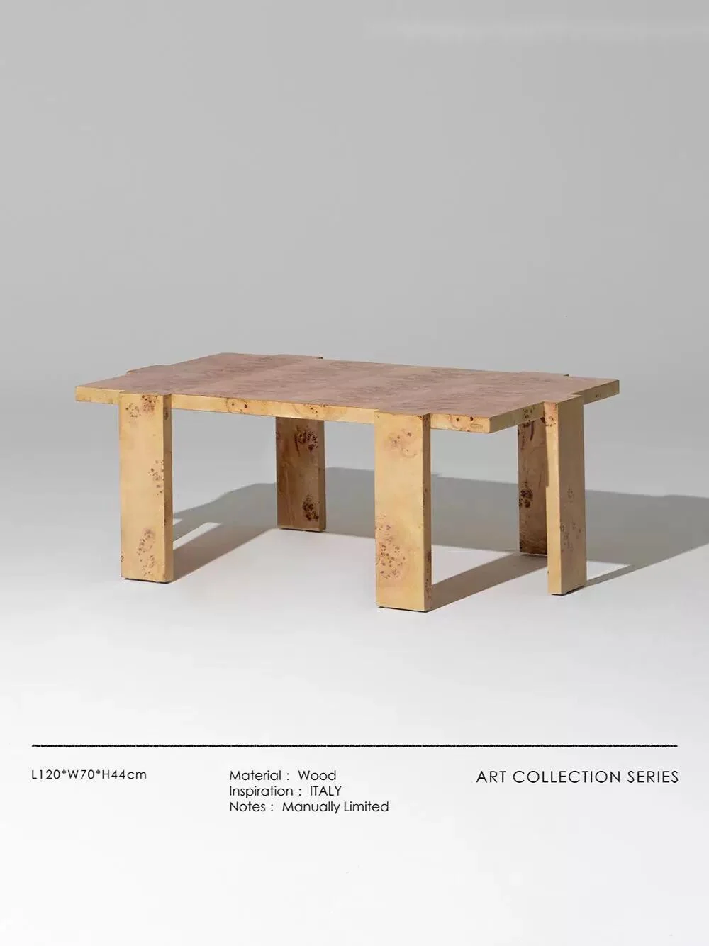 Solace Form Coffee Table in a finished interior.