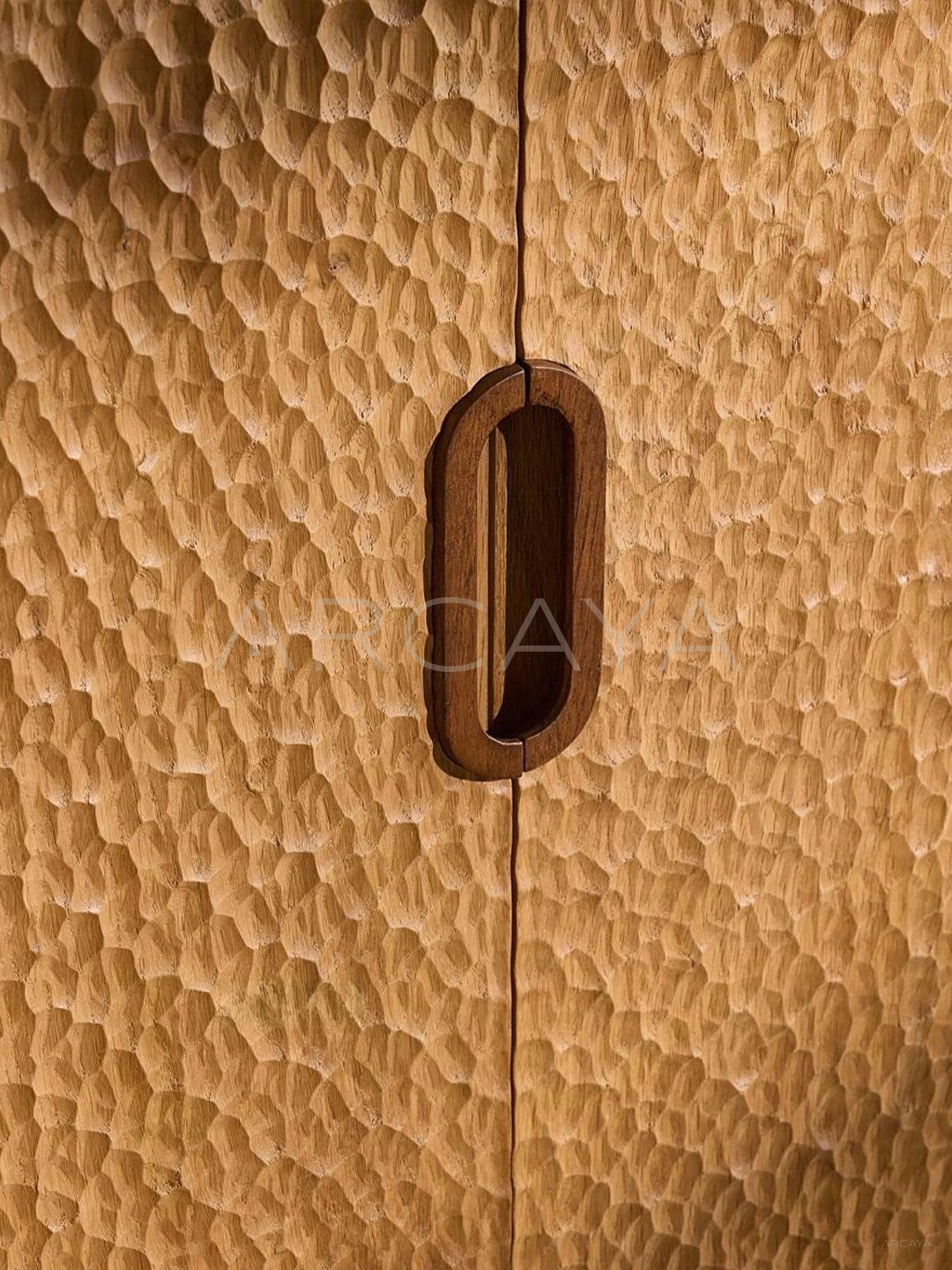 Hand Carved Solid Wood Sideboard - detail