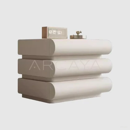 Orla Ivory Nightstand - front view 03