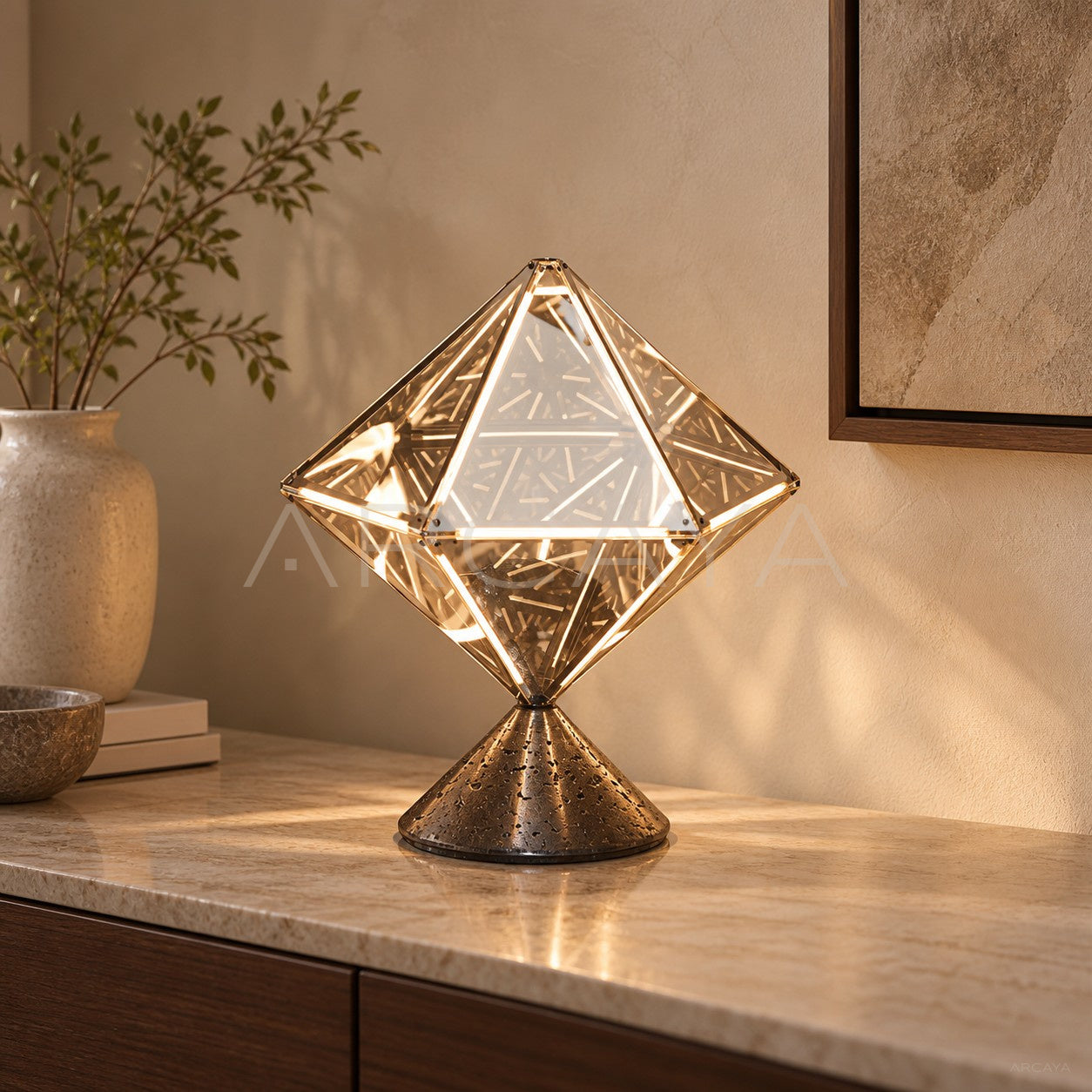 Prism Flat Diamond Table Lamp 95372
