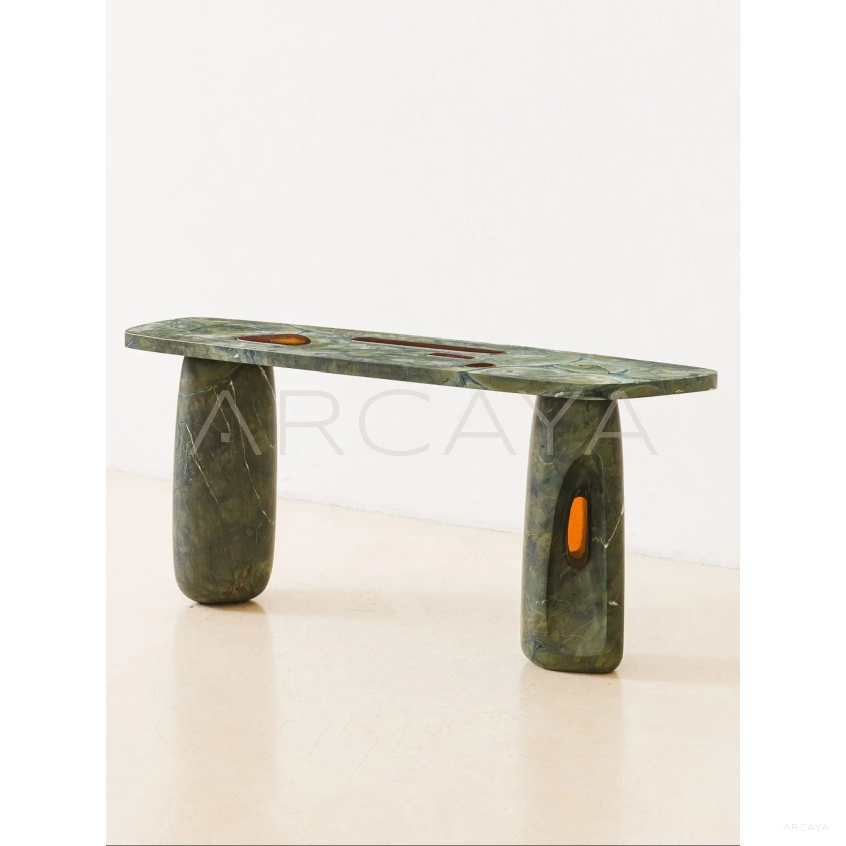 Yiduo Green Marble Console Table